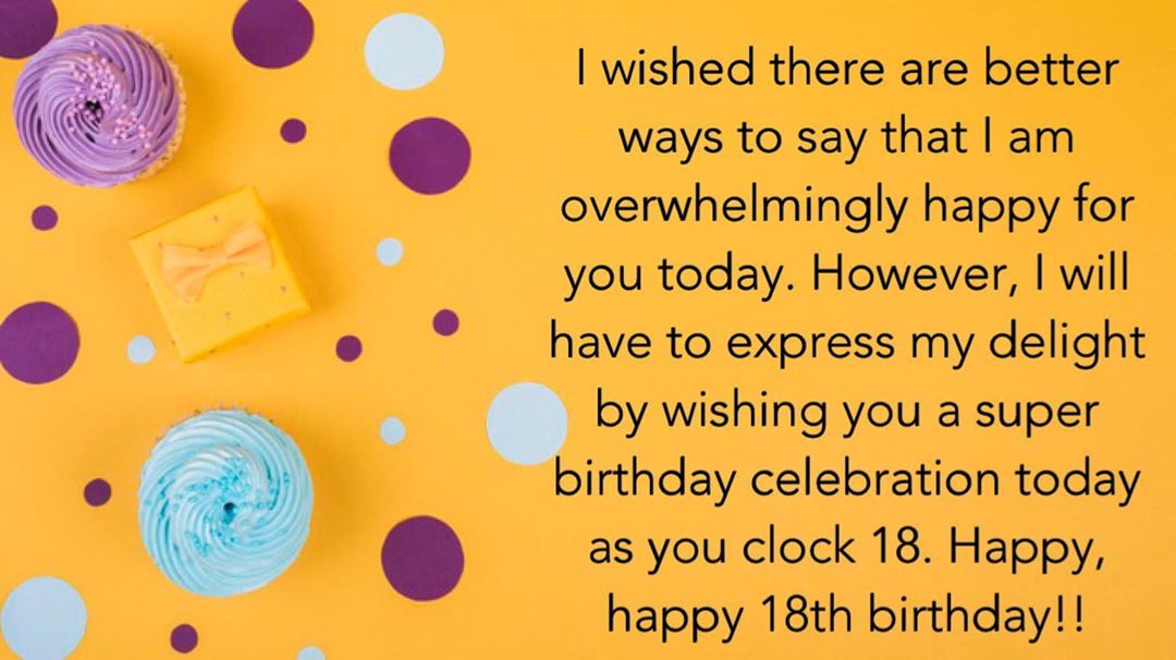 Happy 18th Birthday Wishes 