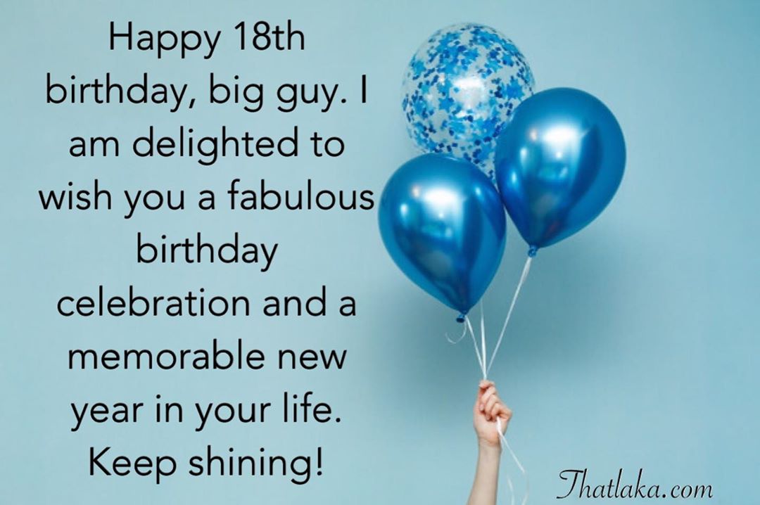 18th Birthday Wishes For Son 